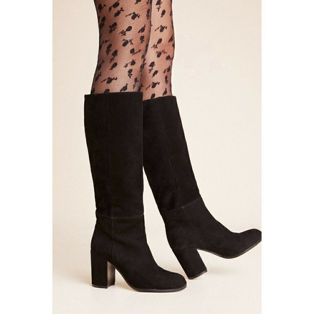 NEW SILENT D Sz 36 WYNONA TALL SUEDE HEELED BOOTS